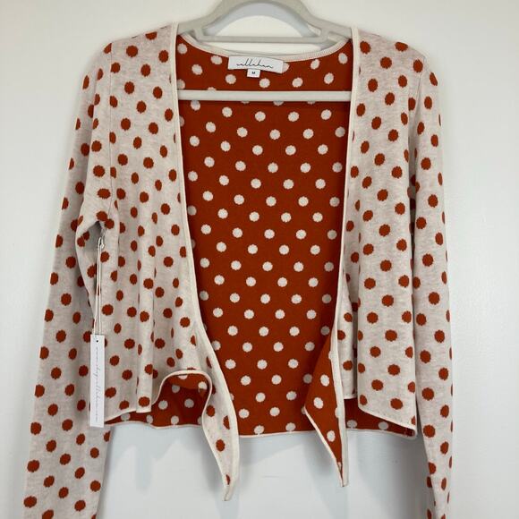 NWT Callahan Olivia Tie Front Polka Dot Sweater - Picture 9 of 10